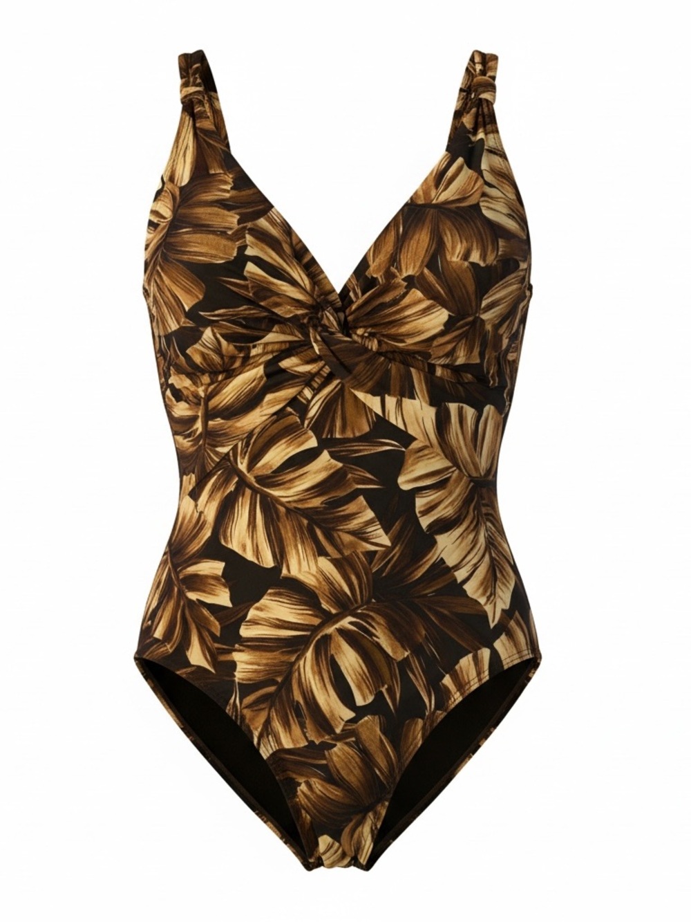 Miraclesuit Pandora Vintage One Piece Swimsuit Brown Tropical 14